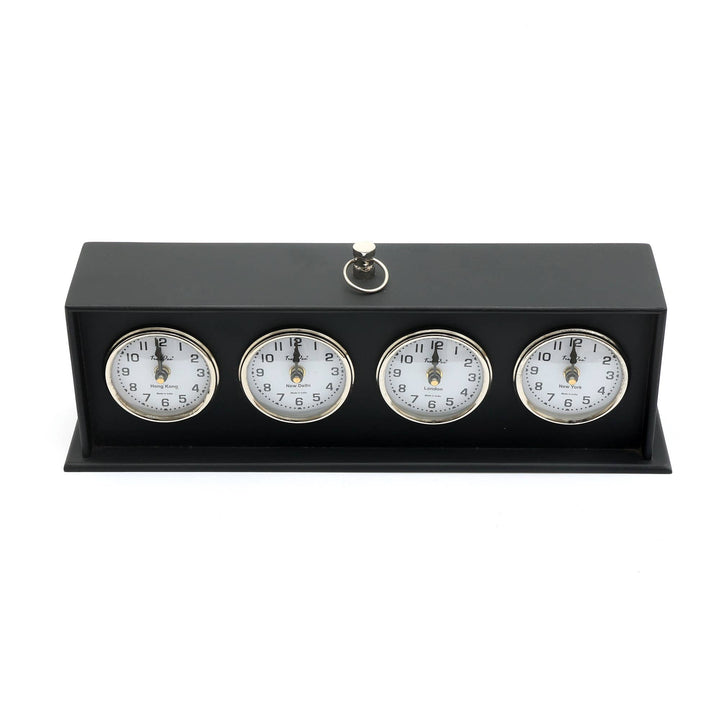 Modern & Decorative Tabletop Time Zone Clock - Desk Clock