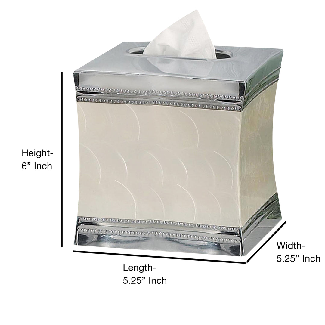 Tissue Box | Fantasy Stainless Steel Square Facial Tissue Box Cover Holder | Mop Finish