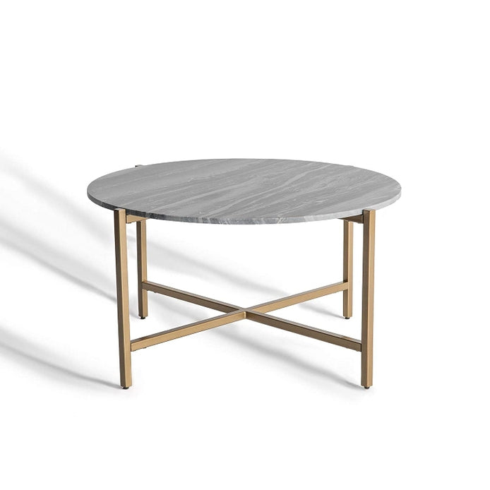 Marble Coffee Table with Metal Frame