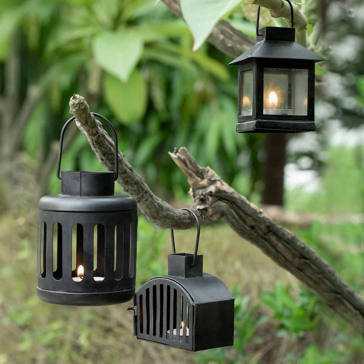 Kuma Metal Oval Lantern Set Of 2 (With T-Light)