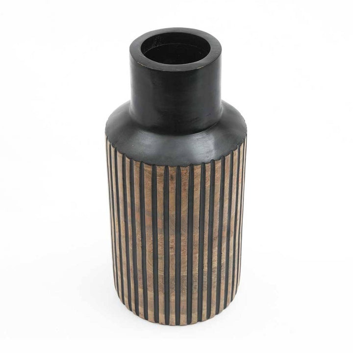 Wooden Vase | Decorative Handcrafted Wood Vase | Rustic Home Accent Piece