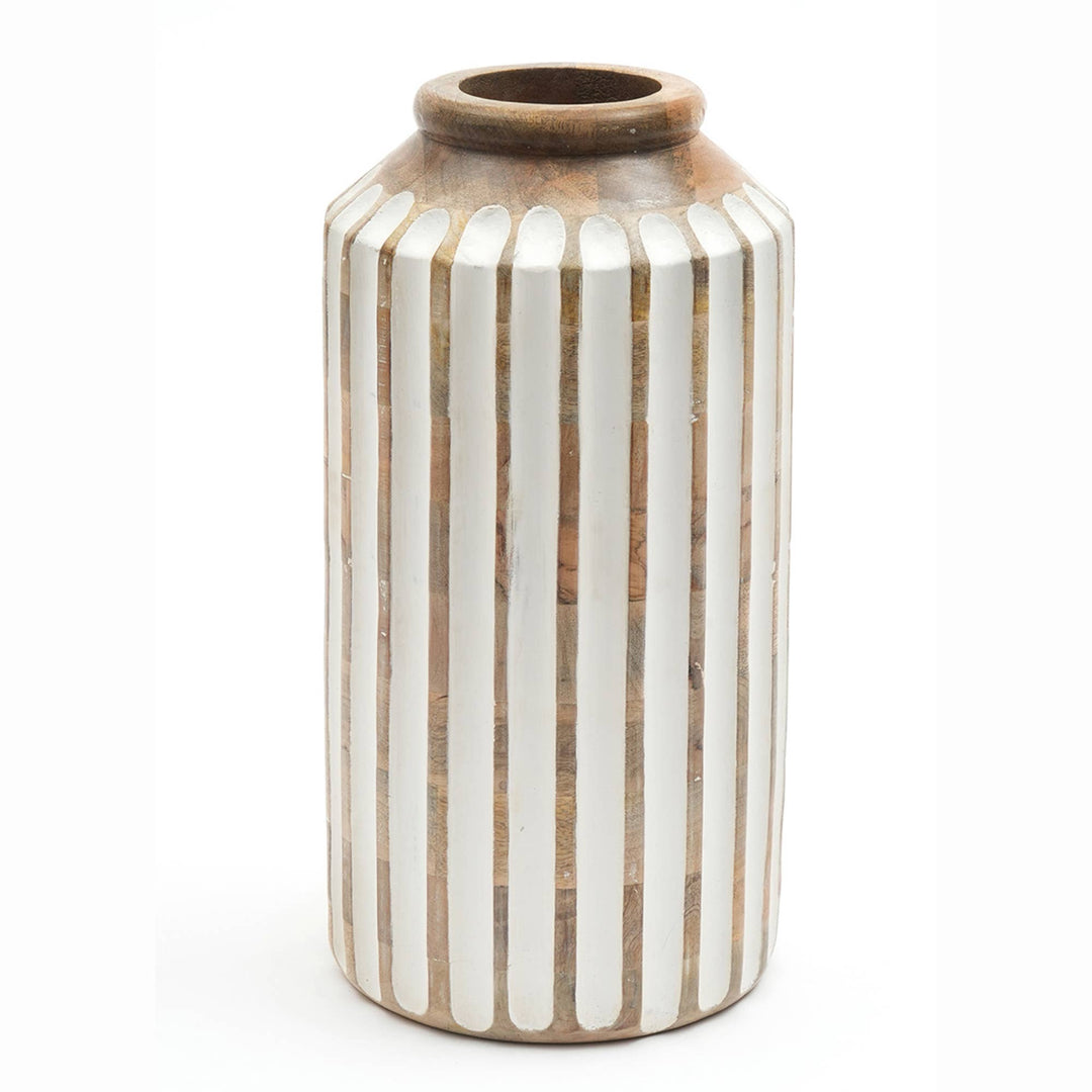 Wooden Vase | Decorative Wood Accent Vase | Rustic Home Décor