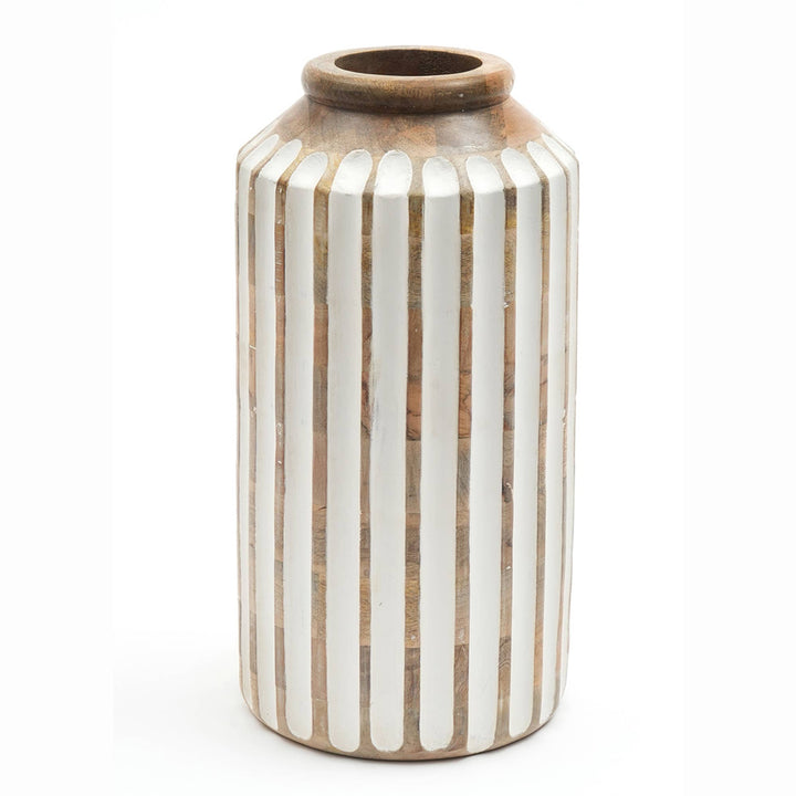 Wooden Vase | Decorative Wood Accent Vase | Rustic Home Décor