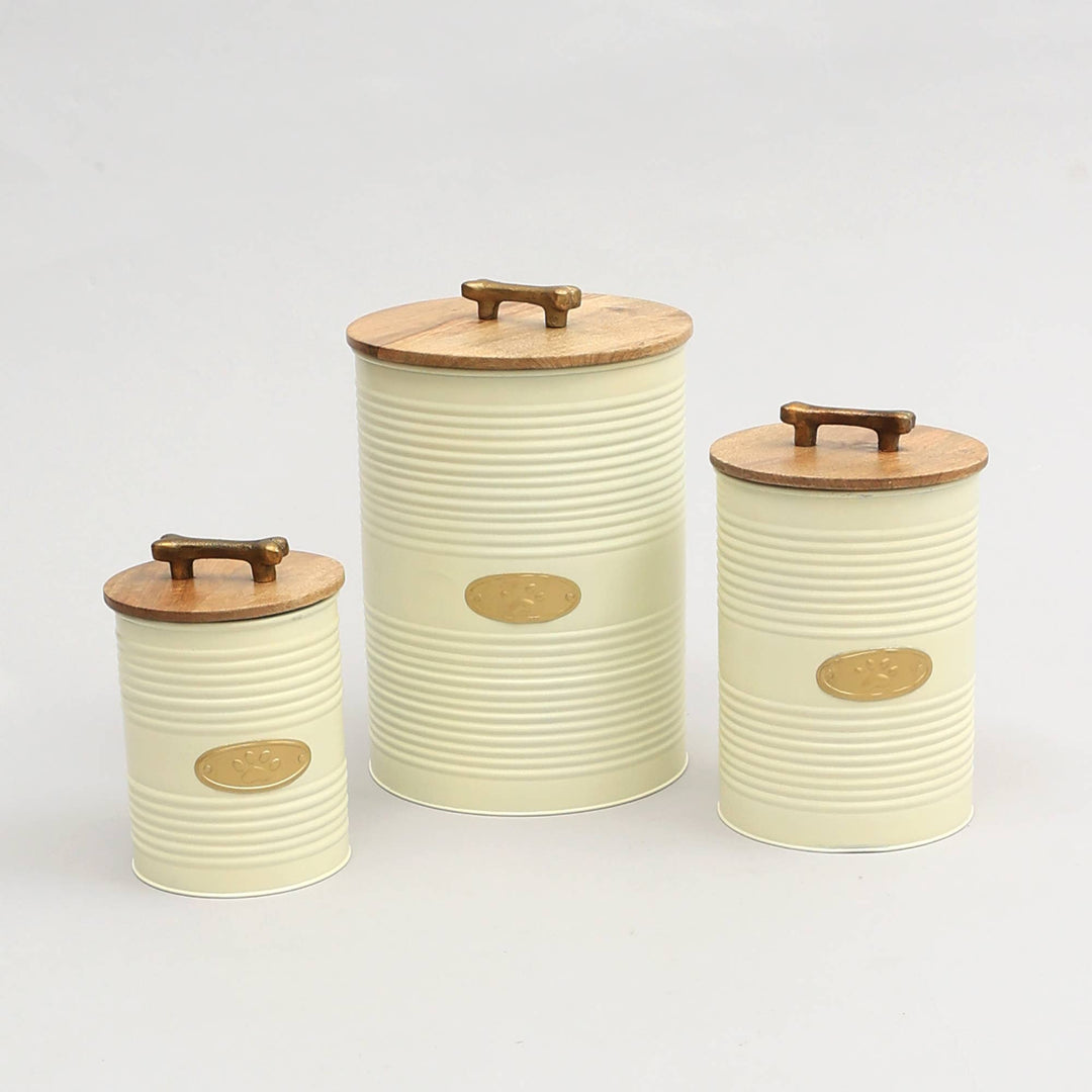 Pet Food Canister | Airtight Storage Container for Dog & Cat Food | Eco Friendly Kitchen & Pet Storage | Set of 3