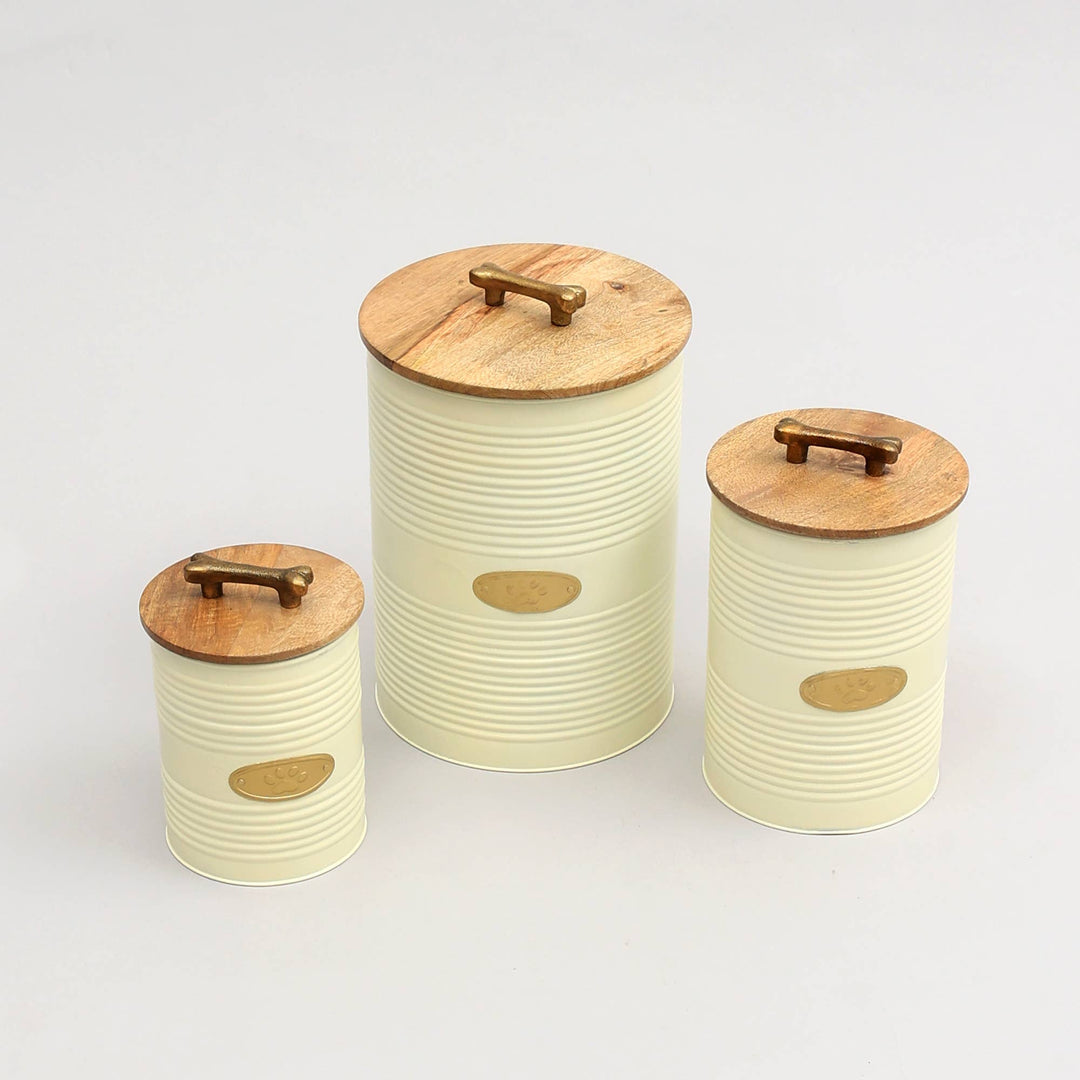Pet Food Canister | Airtight Storage Container for Dog & Cat Food | Eco Friendly Kitchen & Pet Storage | Set of 3