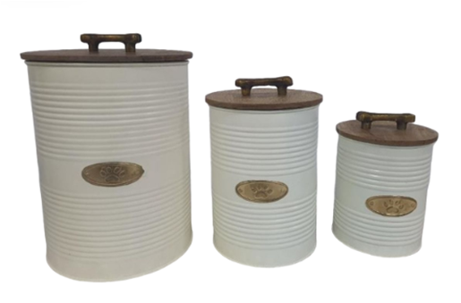 Pet Food Canister | Airtight Storage Container for Dog & Cat Food | Eco Friendly Kitchen & Pet Storage | Set of 3