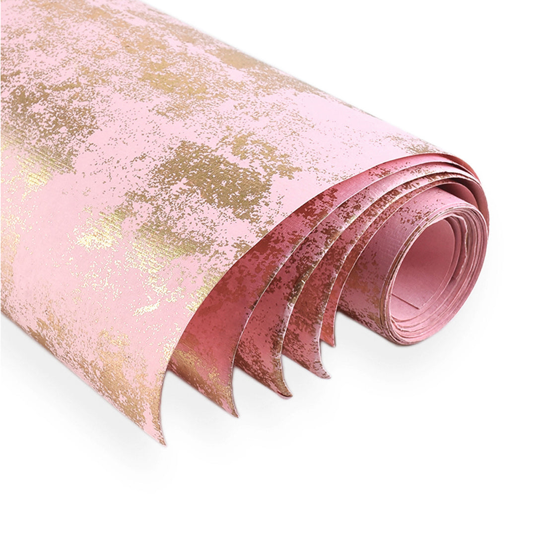 Gift Wrap Roll / Set Of 5 Pcs / Pink - Recycled Cotton Paper & Cardboard / 30 X 22 Inches (L X W) / Moq - 3 Sets