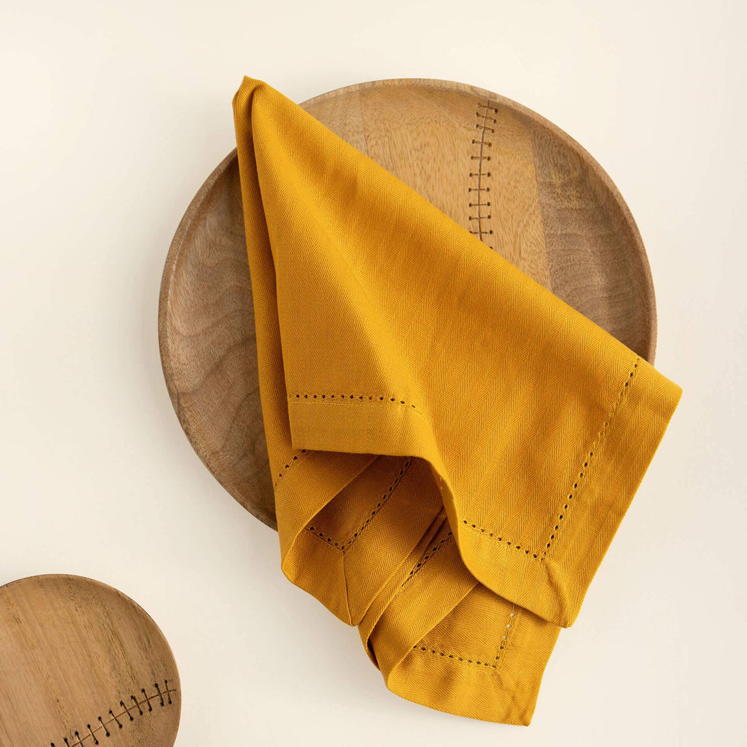 100% Cotton Napkin / Mustard / Set Of 6 Pcs / 18 X 18 Inches (L X W) / Moq - 10 Sets