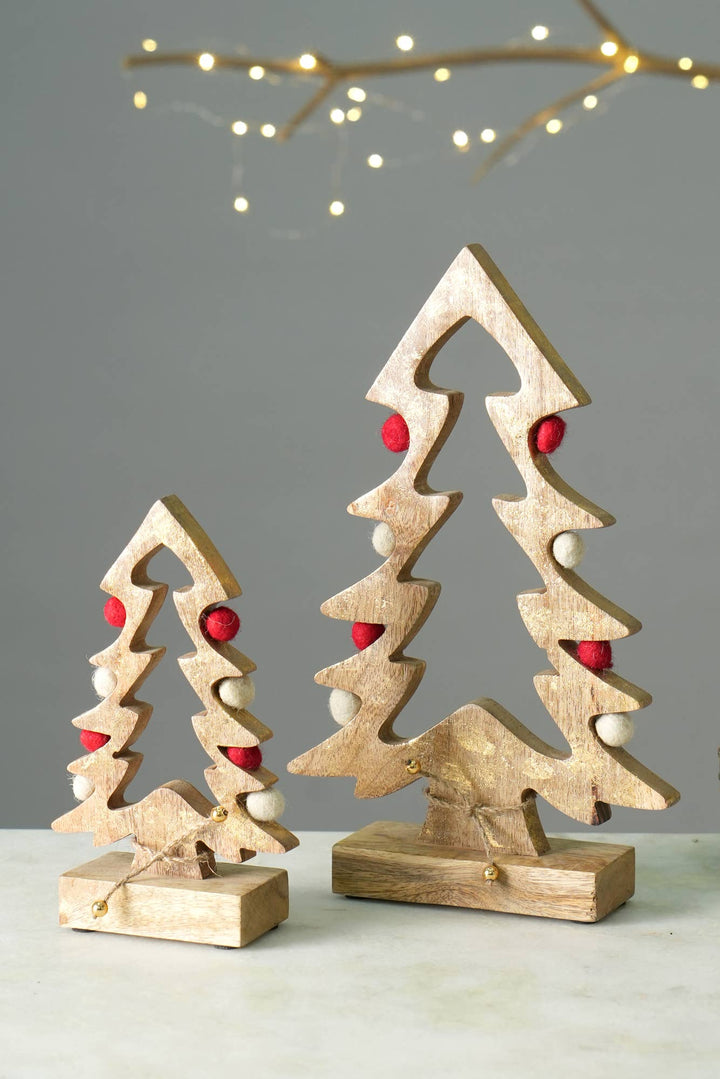 Wooden Tabletop Christmas Fir Tree