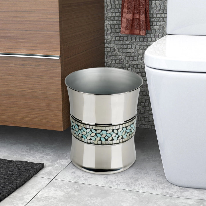 Stainless Steel Home Waste Bin 7 Qt | Modern Bathroom Trash Can