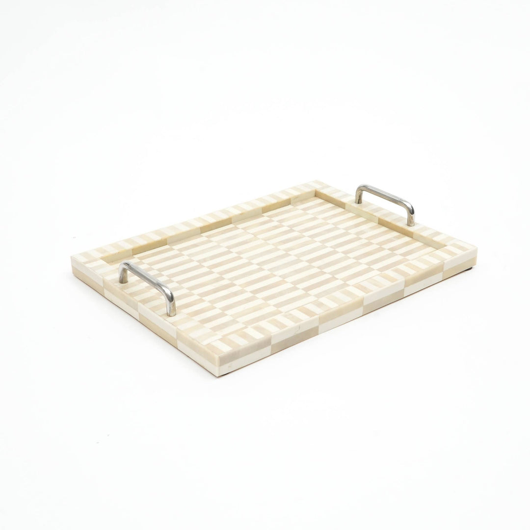 Checkered Tray Set Of 2