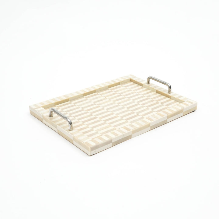 Checkered Tray Set Of 2