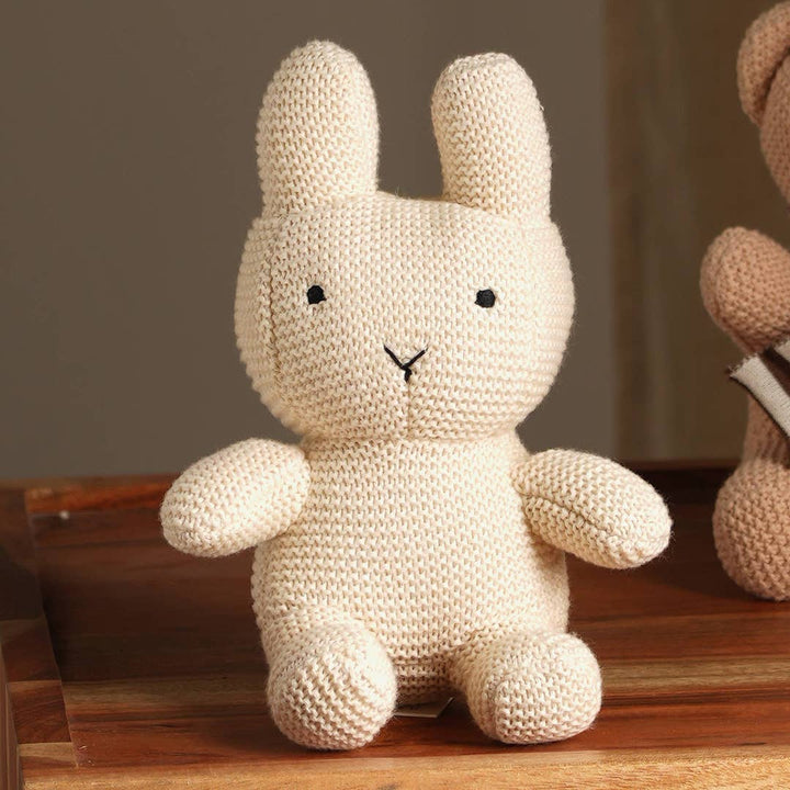 Handmade Cotton Knitted Bunny Plush Toy for Babies & Kids
