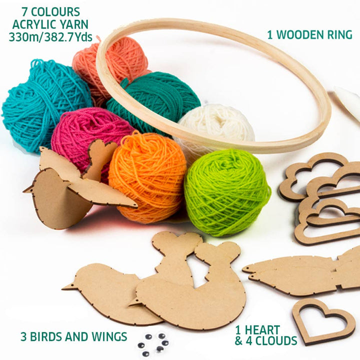 Yarn Birds Craft Kit Diy String Art And Craft