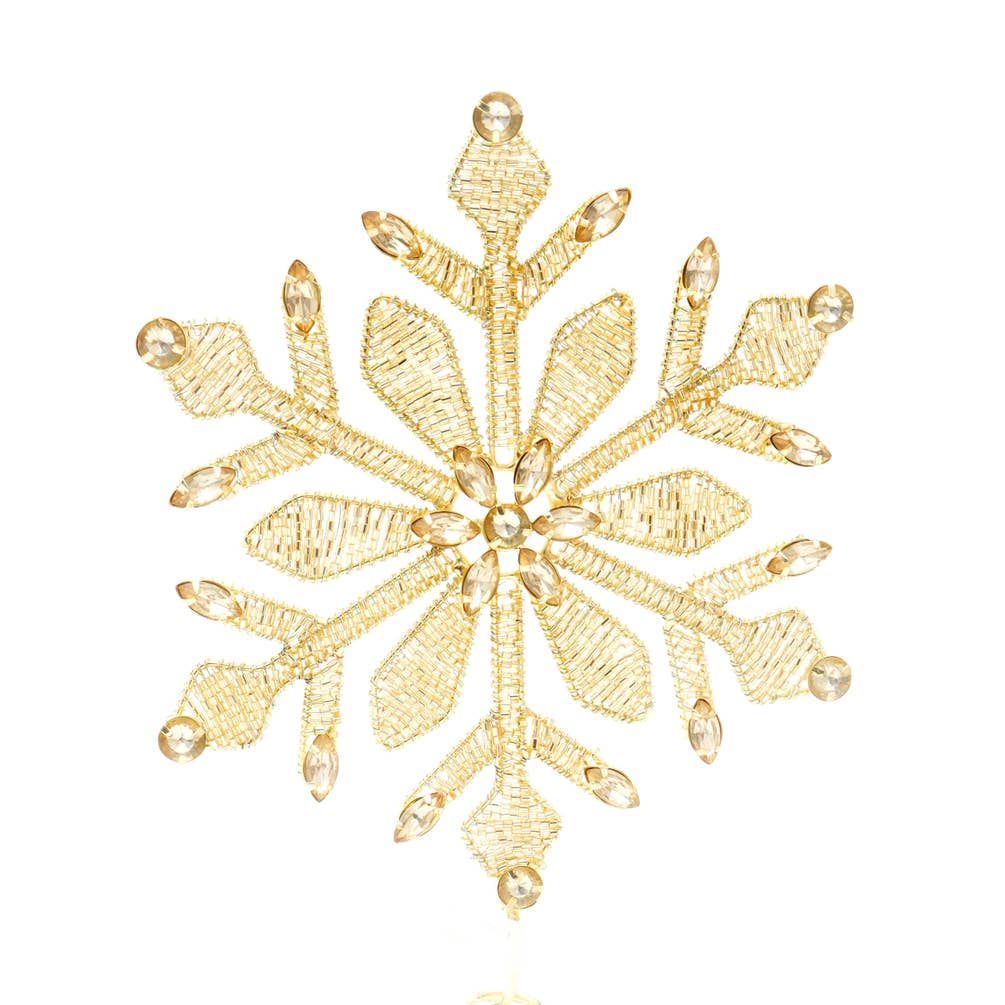 Golden Bead Work Tree Topper