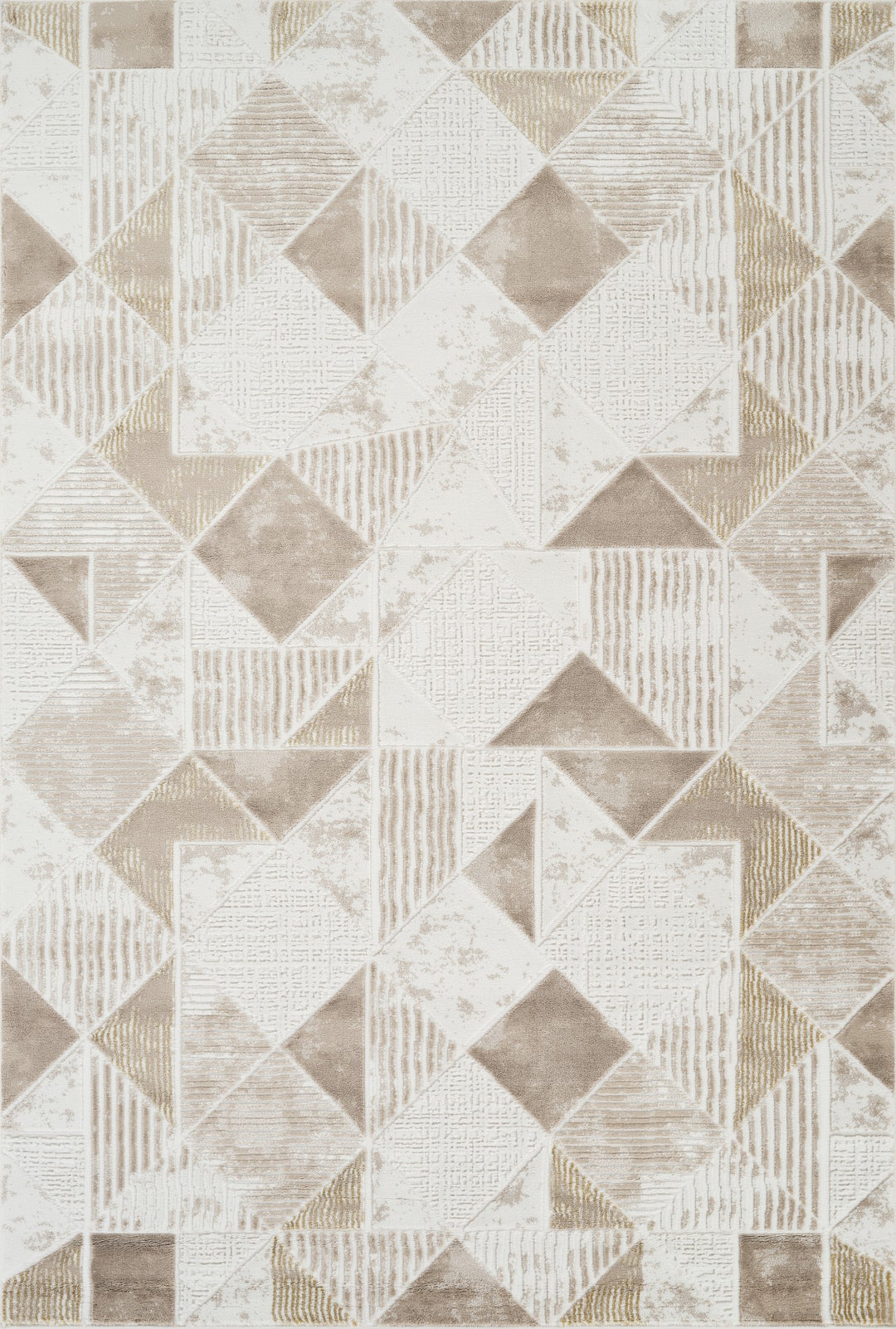Troy Geometric Area Rug | Modern Polyester Rug | Abstract Diamond Pattern Indoor Rug for Living Room, Bedroom & Dining Room