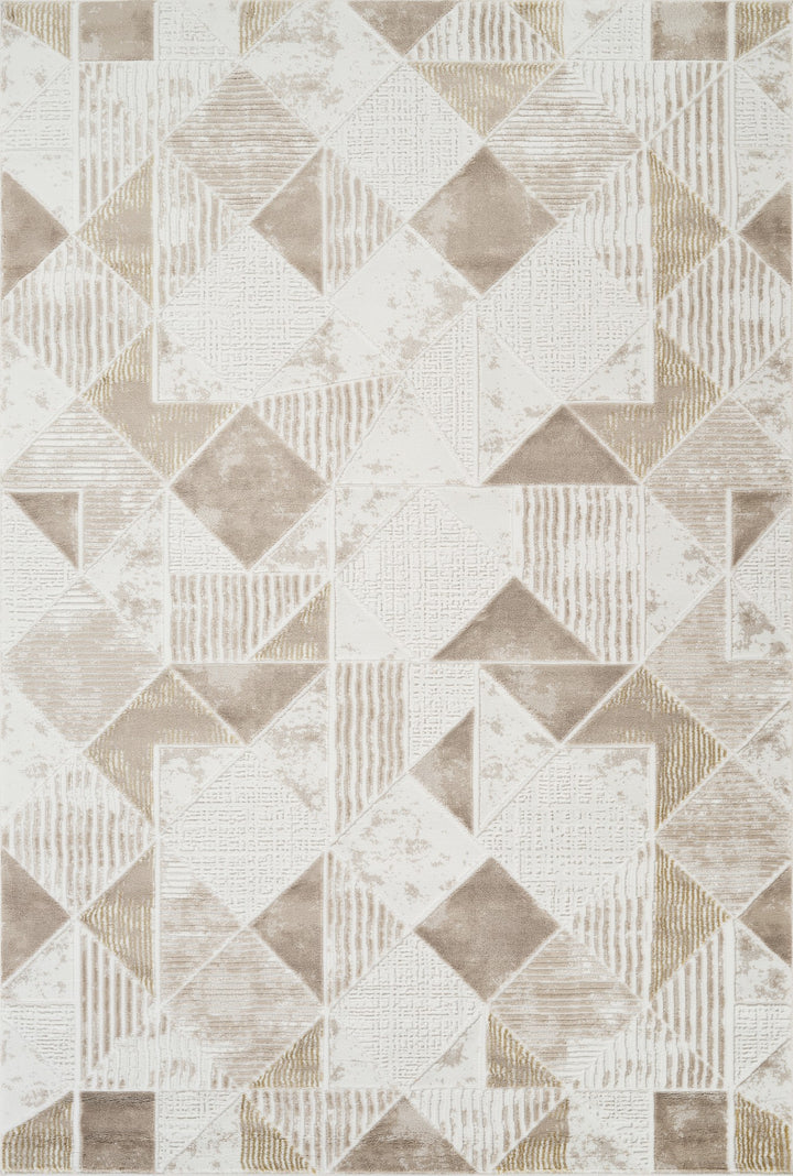 Troy Geometric Area Rug | Modern Polyester Rug | Abstract Diamond Pattern Indoor Rug for Living Room, Bedroom & Dining Room