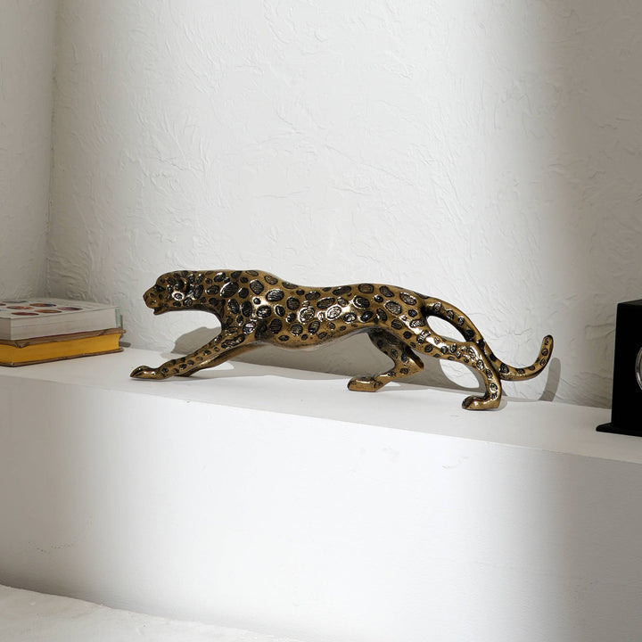 Decorative Jaguar Sculpture-Animal Figurine- 18"x3"x6"