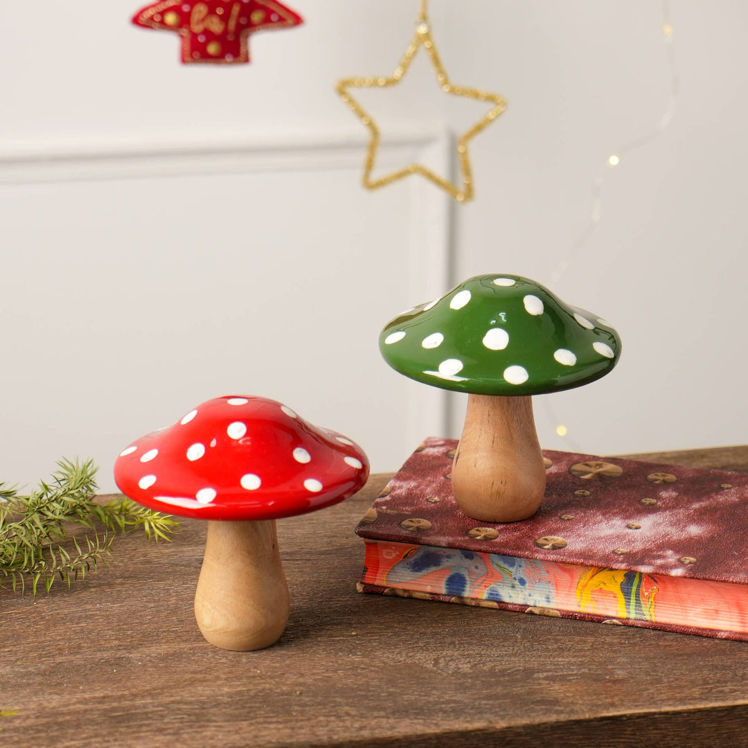 Wooden Table Top Small Mashroom