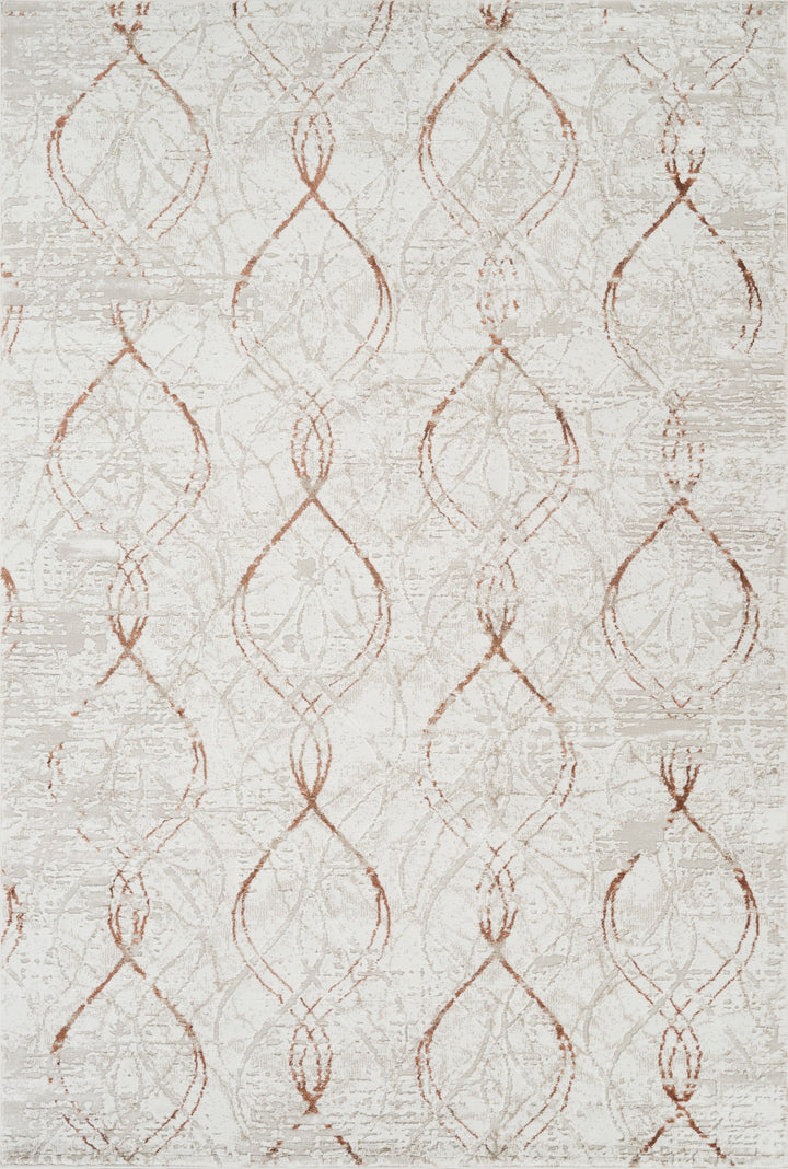 Troy Abstract Trellis Area Rug  | Soft Polyester Rug | Modern Geometric Lattice Design Indoor Carpet for Living Room, Bedroom & Dining Room