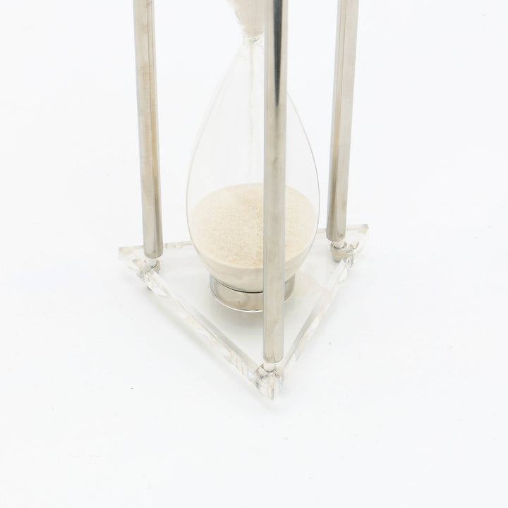 Decorative Aluminum Frame Sand Timer - Hourglass (4.5"X4.5"X12.5")
