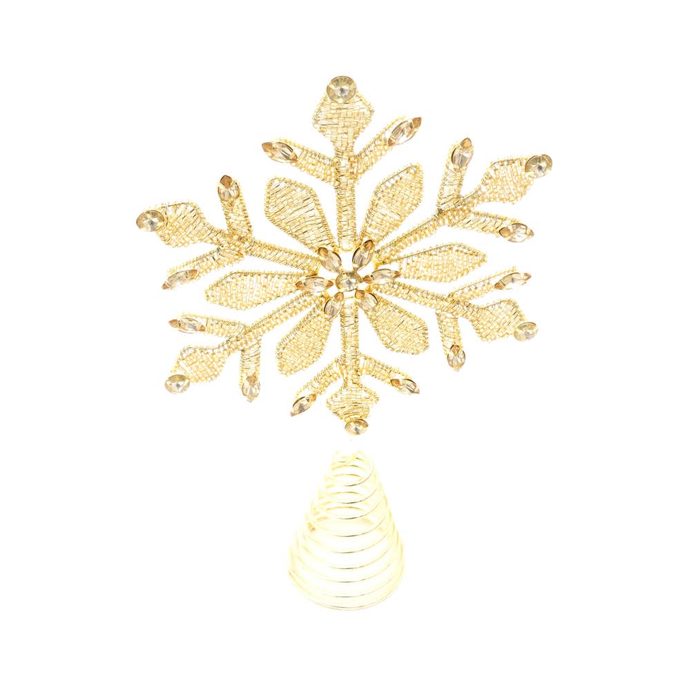 Golden Bead Work Tree Topper
