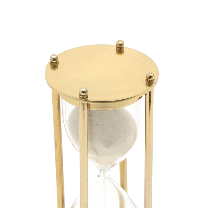 Decorative Aluminum Frame Sand Timer - Hourglass (2.75"X2.75"X6")