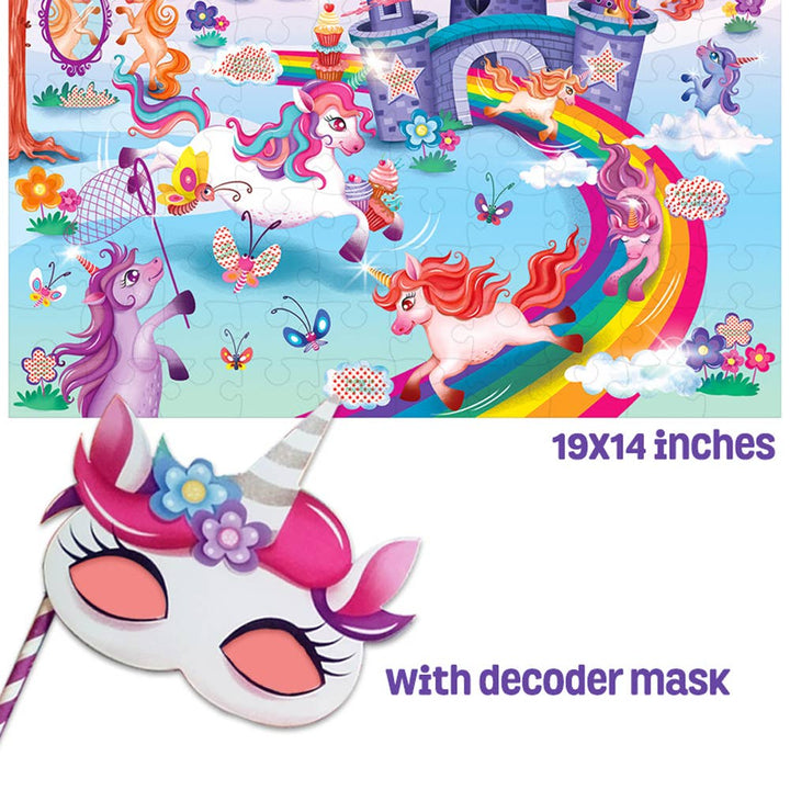 I Love Unicorns 100 Piece Jigsaw Puzzle Secret Message Puzzle