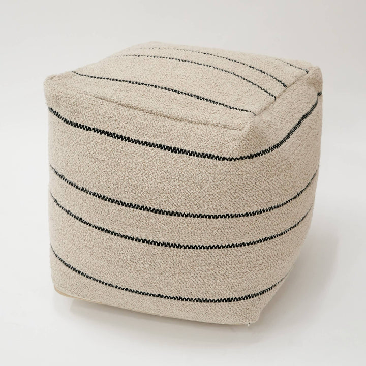 Artisan Weave Pouf 18"x18" - Decorative Pouf for Living Room, Bedroom, & Home Decor
