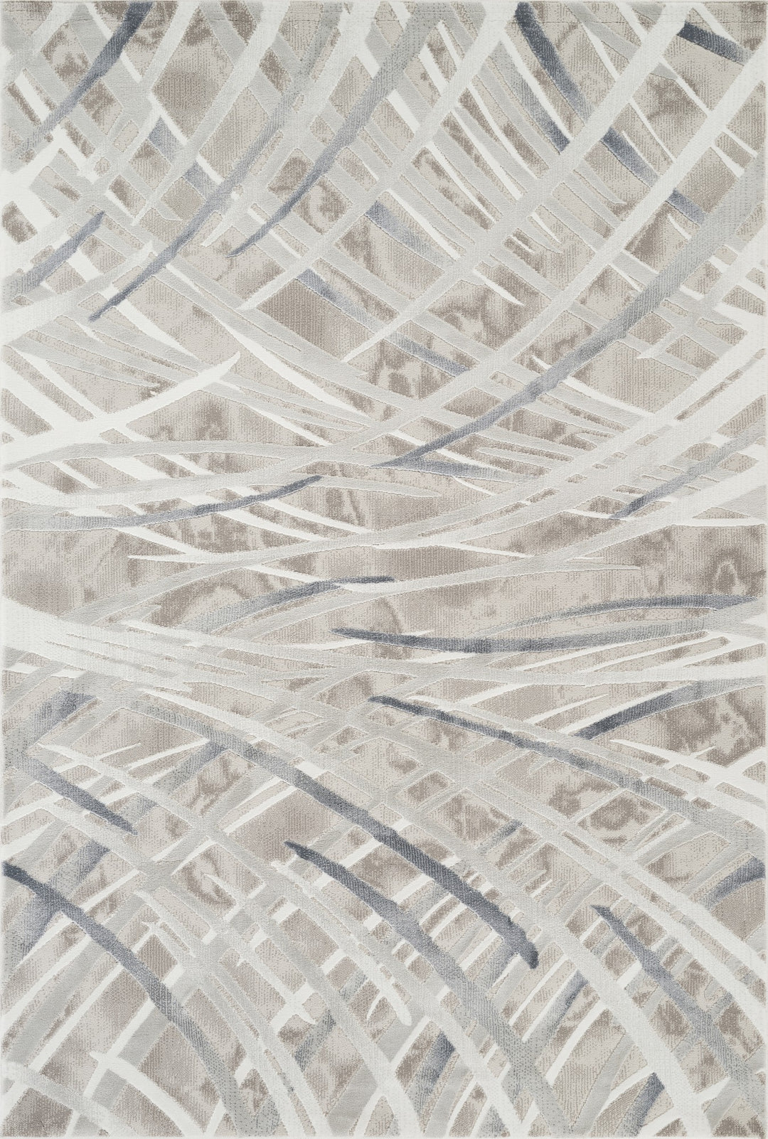 Troy Modern Abstract Area Rug | Soft Polyester Rug | Contemporary Brushstroke Design Indoor Carpet for Living Room, Bedroom & Dining Room