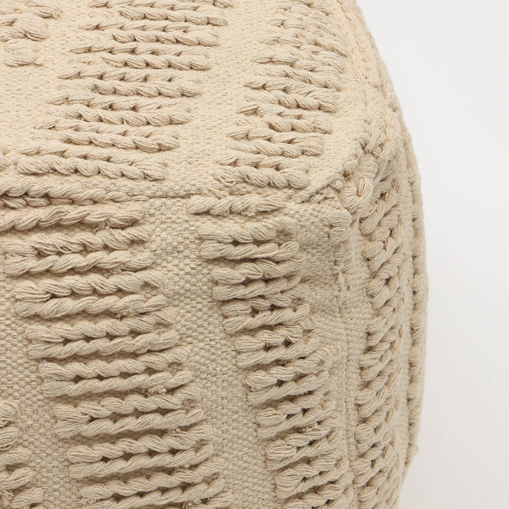 Geometric Handwoven Pouf 18" x 18"