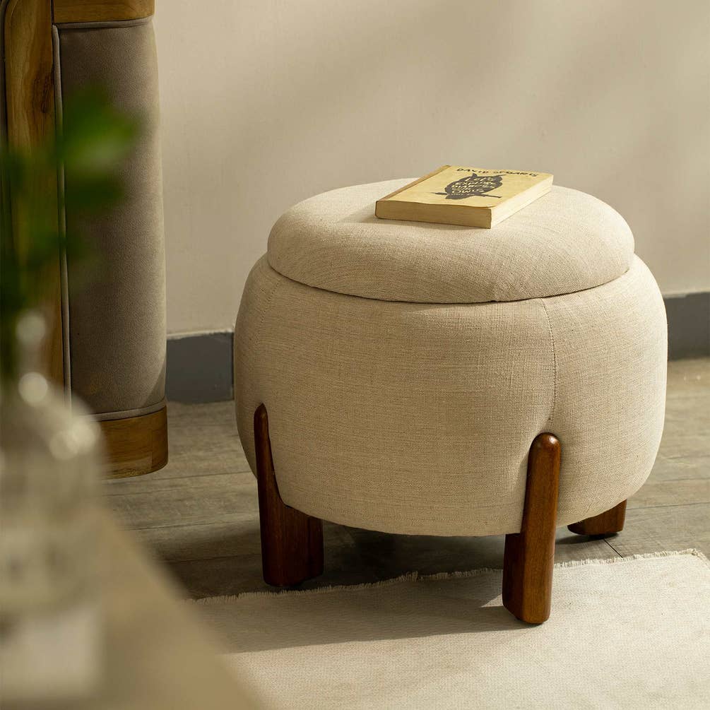 Upholstered Round Ottoman
