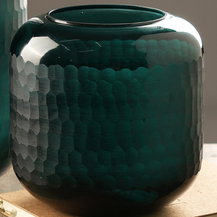 Honeycomb Etched Broad Vase