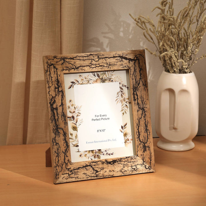 Carving Photo Frame 8'' x 10'' - Natural Wood