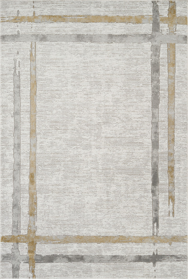 Troy Modern Abstract Border Area Rug | Soft Polyester Indoor Rug for Living Room, Bedroom, Dining Room & Office | Contemporary  Accent Rug