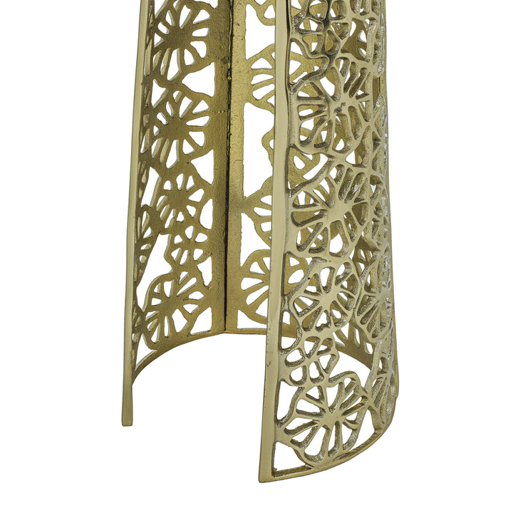 Side Table with White Marble Top | Aluminum Base