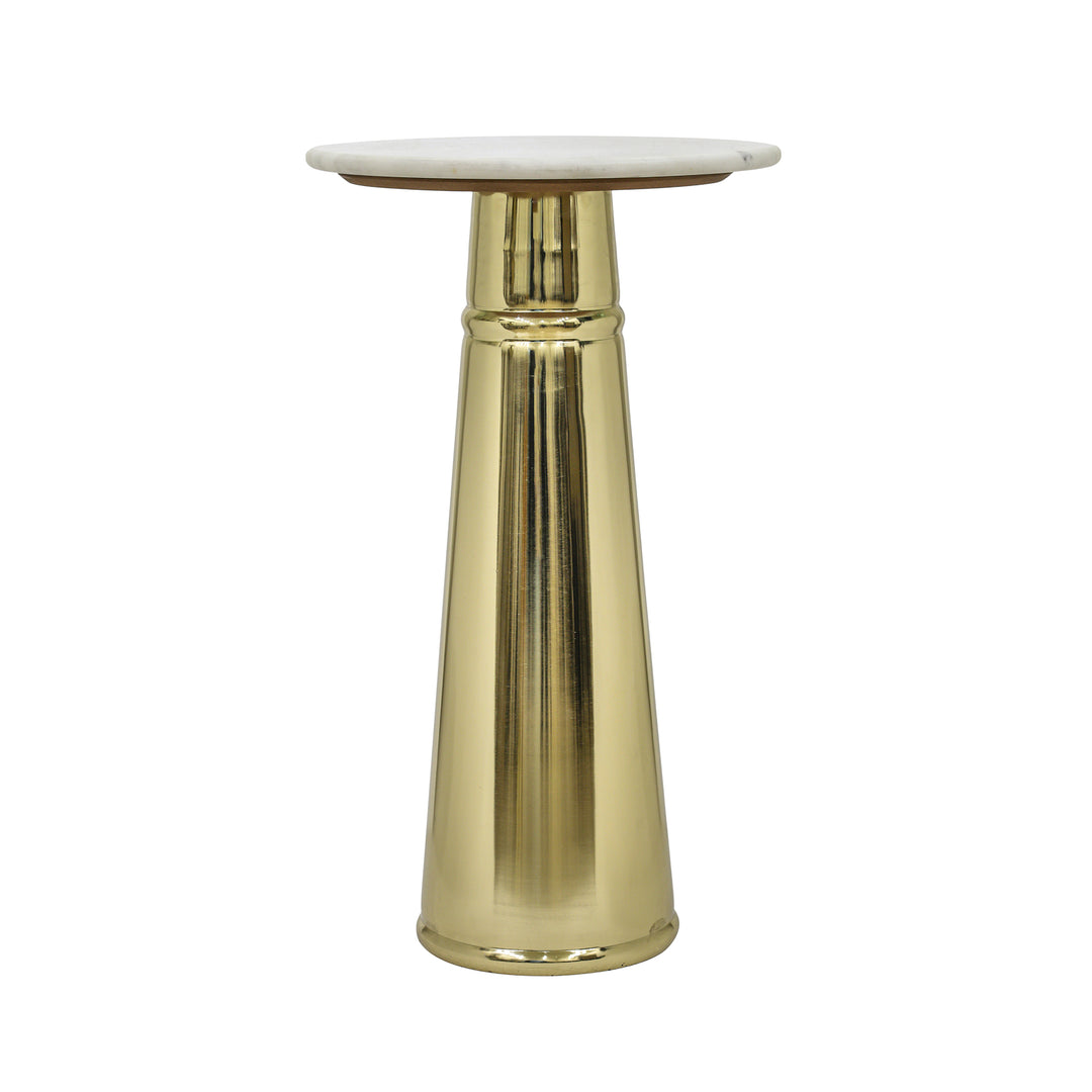 Side Table | White Marble Top |  Modern Design