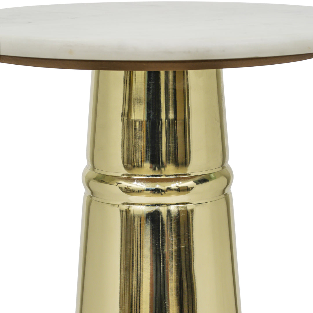 Side Table | White Marble Top |  Modern Design