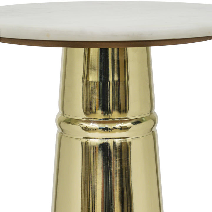 Side Table | White Marble Top |  Modern Design