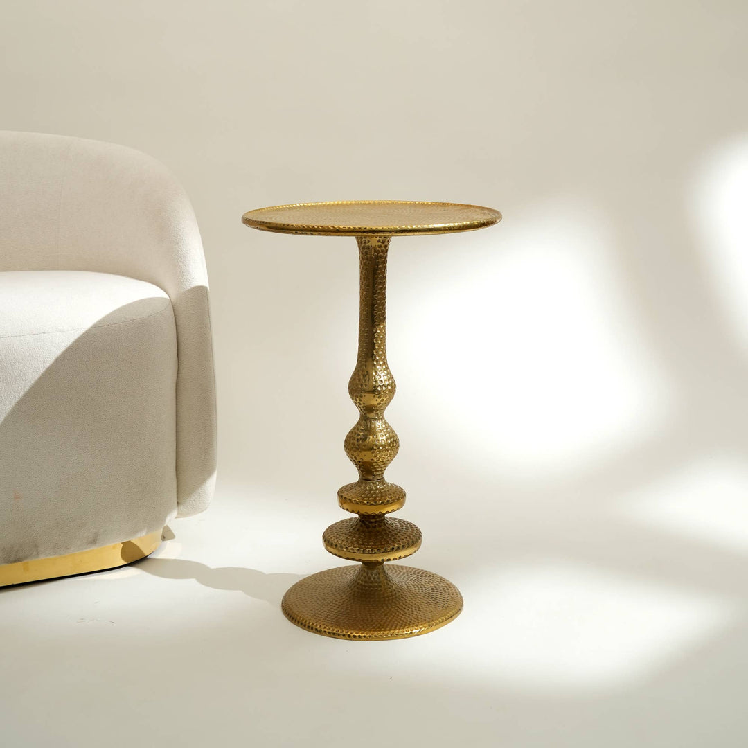 Decorative Aluminum Accent Side Table - 16"X16"X24"