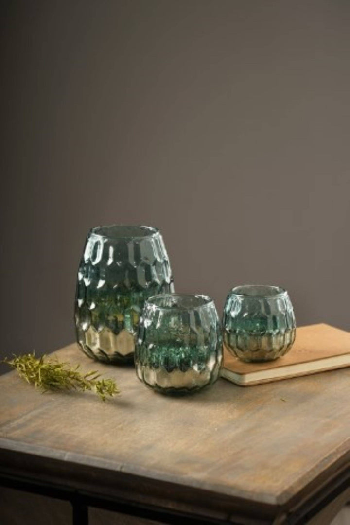 Hexagon Embossed Half Mercury Votive