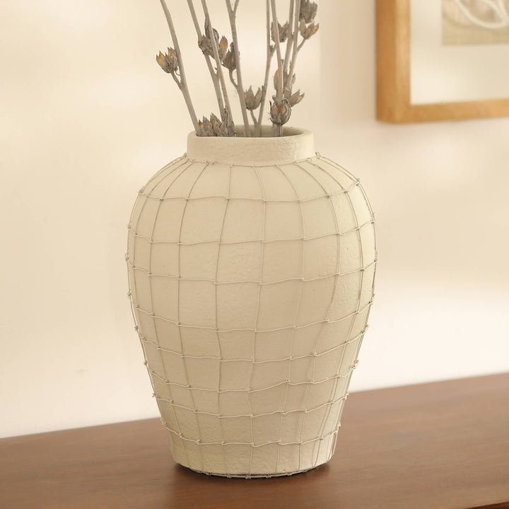 Terracotta Vase with Wireframe (Small)