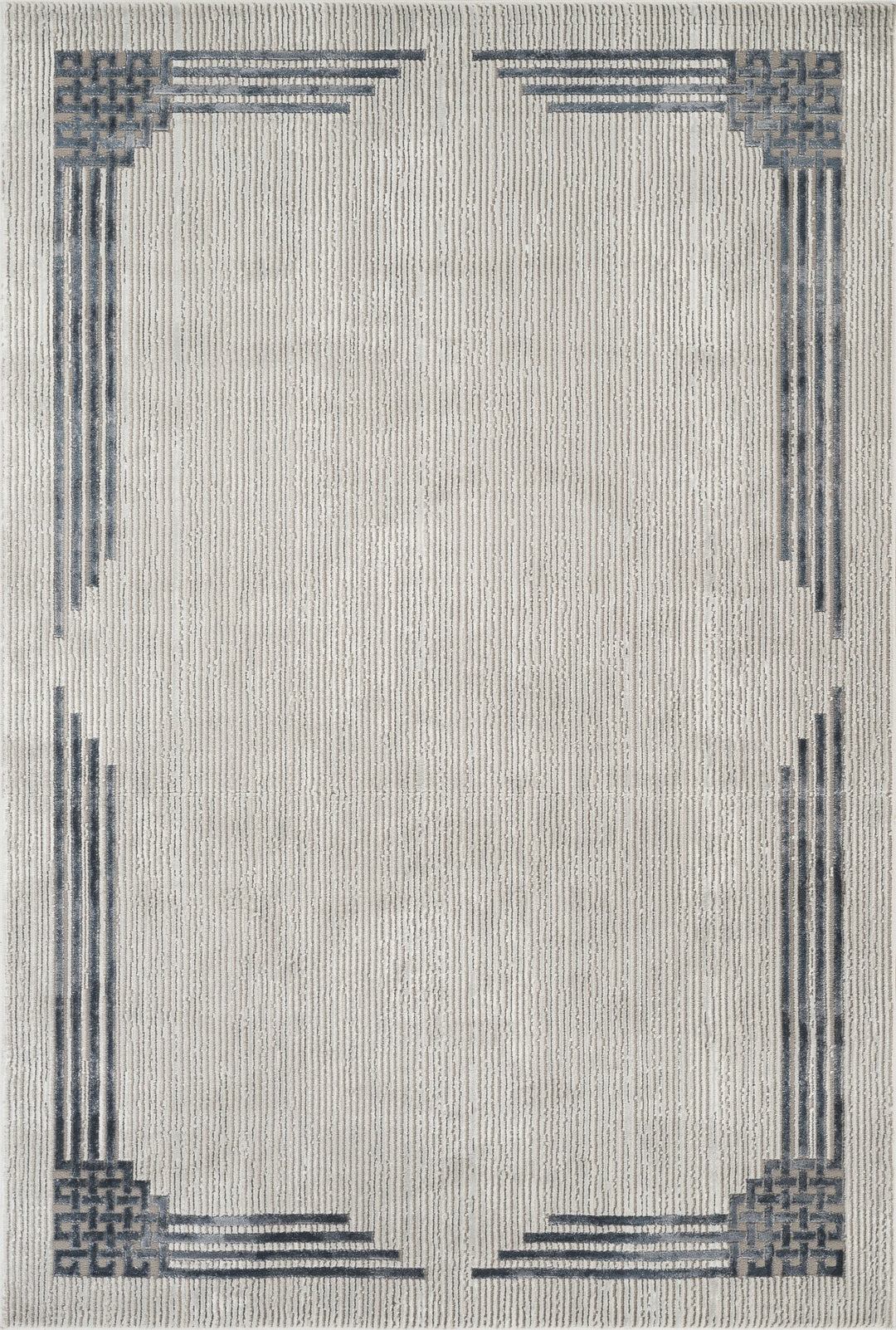 Troy Modern Border Area Rug | Soft Polyester Rug with Contemporary Frame Design | Indoor Rug for Living Room, Bedroom & Dining Room