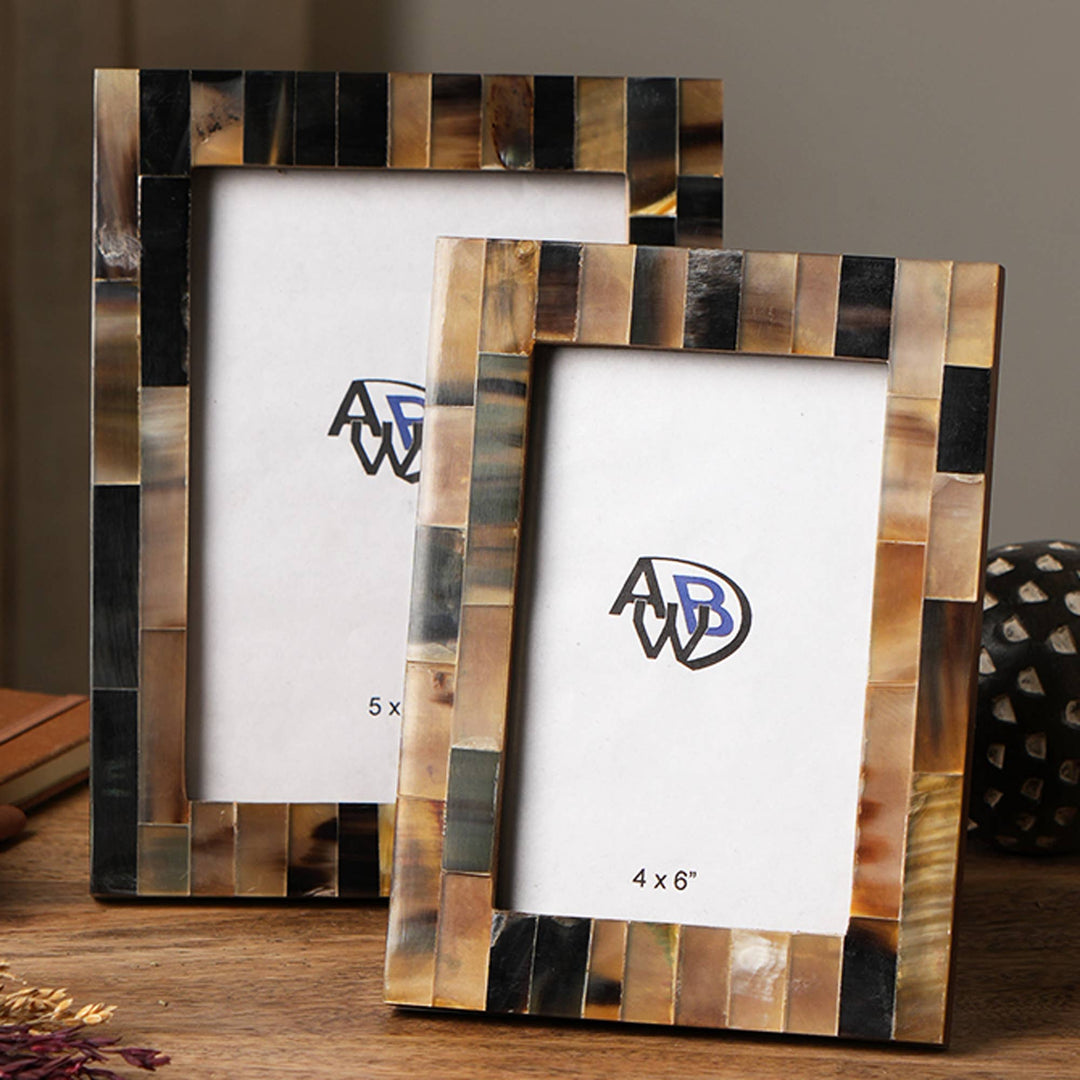 Black & Brown Photo Frame Set of 2