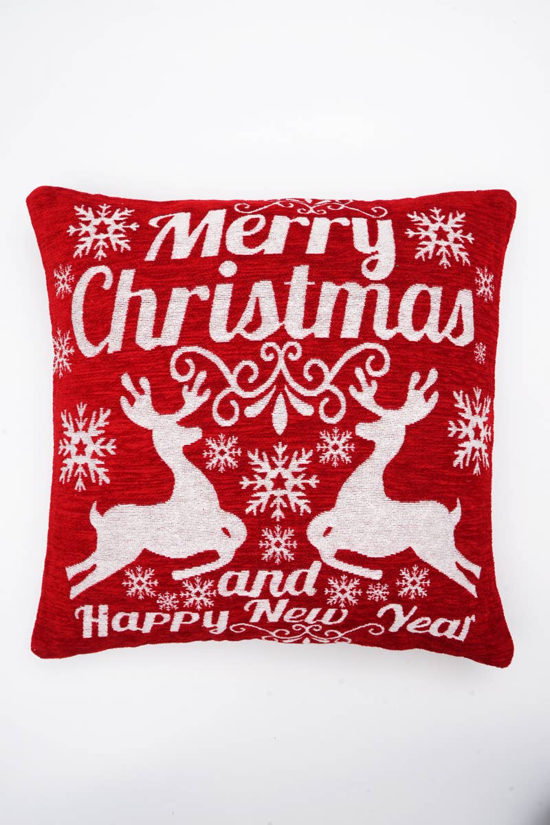 Jacquard Merry Christmas Cushion