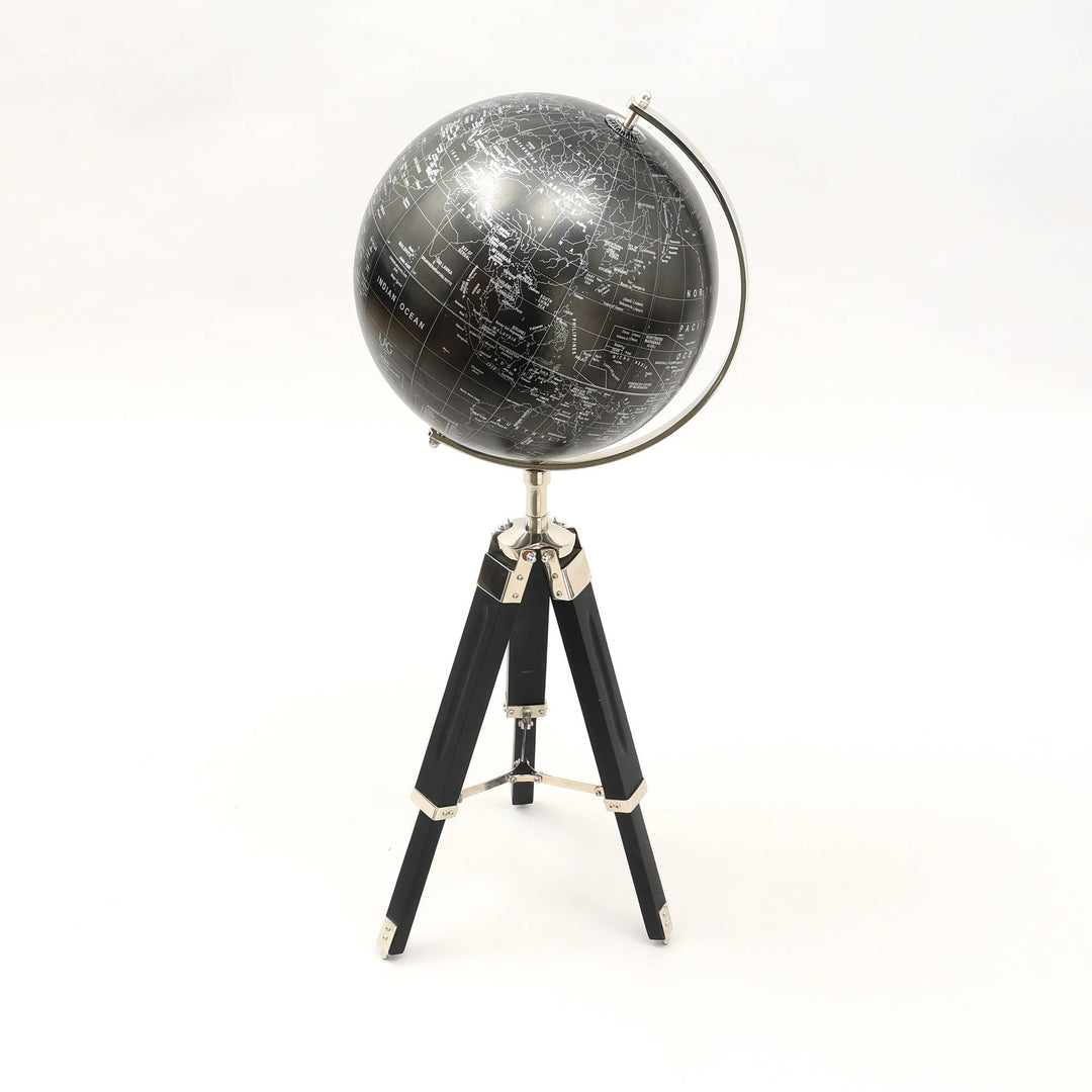 Tabletop Decorative Globe on Aluminum Tripod Stand - 32"(H)