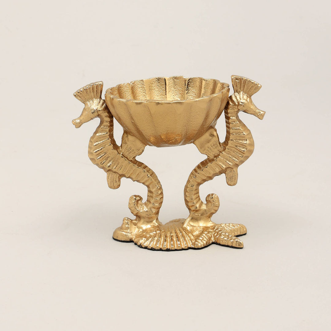Decorative Bowl with Antique Gold Finish - Table Décor