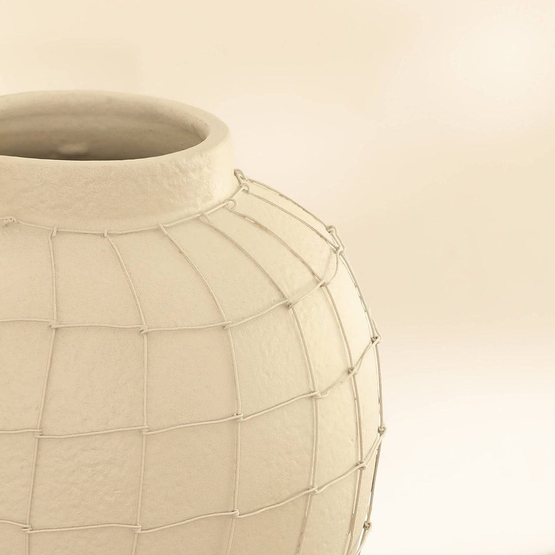 Terracotta Vase with Wireframe (Small)