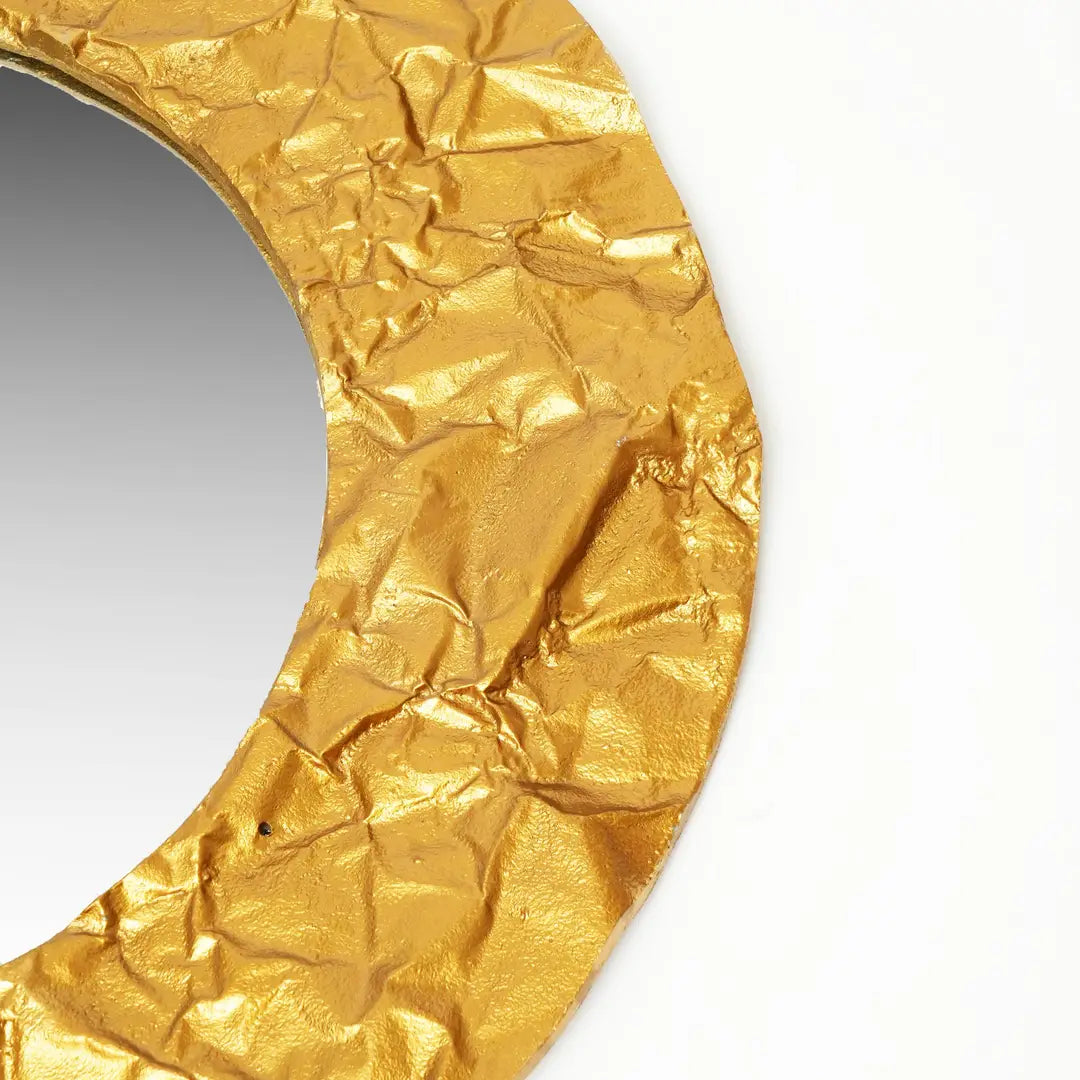 Elegant Gold Round Wall Mirror-24"