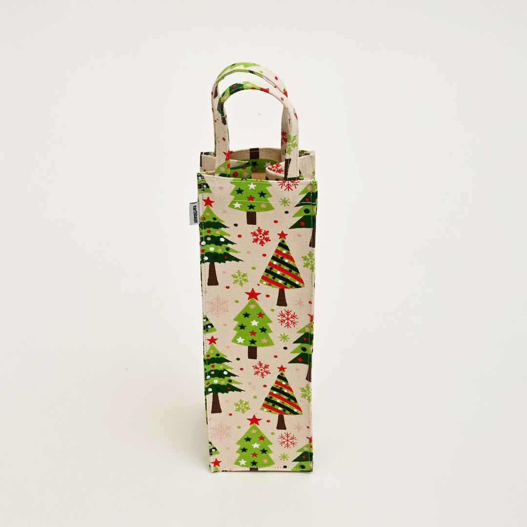 Gift Bag | Laminated Printed Christmas Canvas Bag with Allover Print